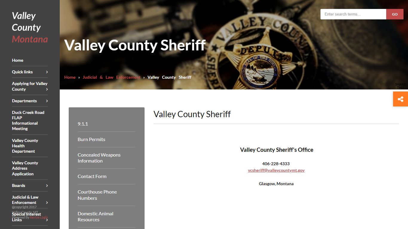 Valley County Sheriff